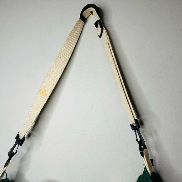 Vintage 90s CANADA DRY Green Buckle Front Shoulder Strap Duffle Messenger Bag - Picture 7 of 13